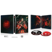 Alien: Romulus 4K UHD Blu-ray Limited Edition Steelbook with illustrated cover and discs.