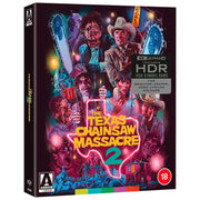 The Texas Chainsaw Massacre 2 Limited Edition 4K Ultra HD Blu-ray with slipcase and extras.