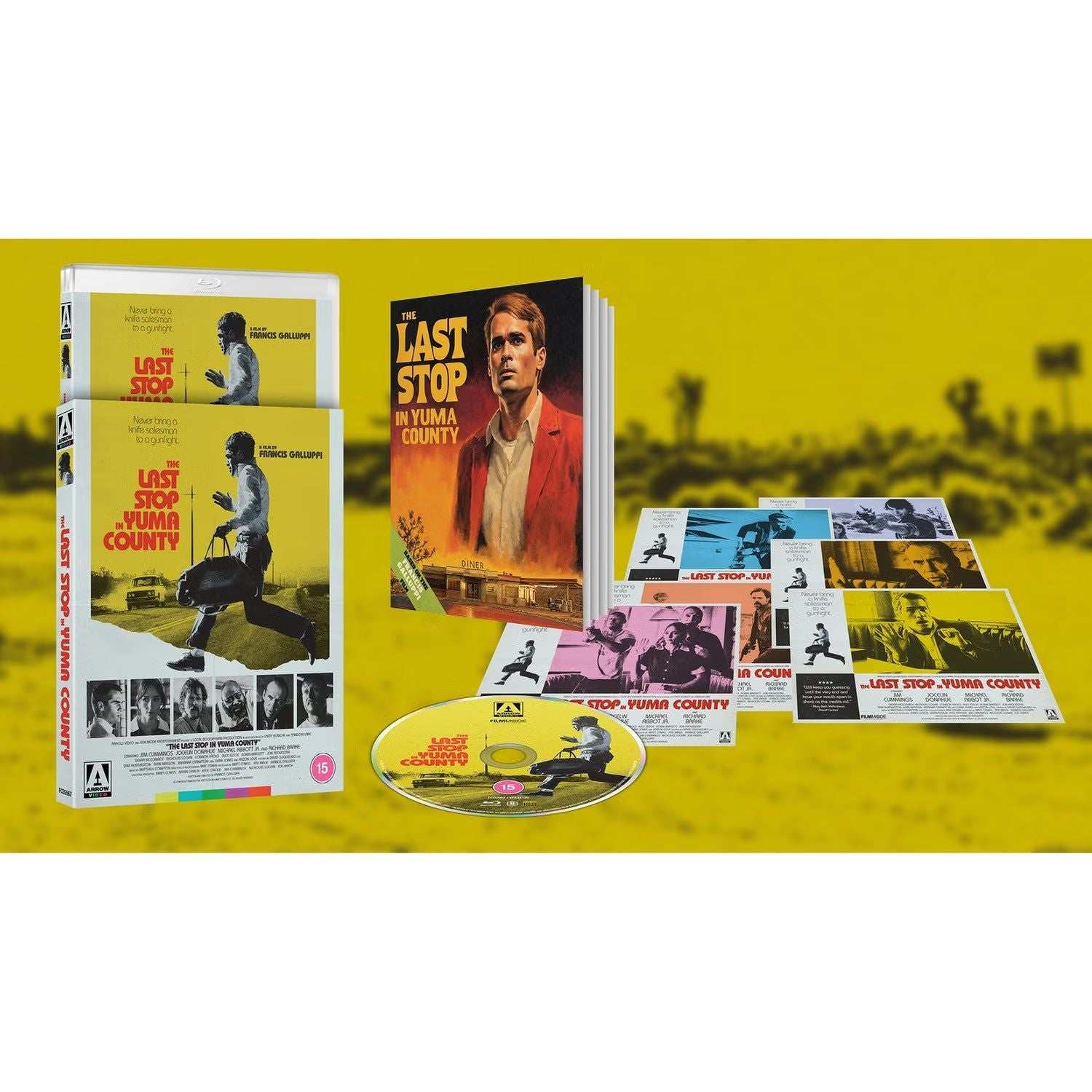 The Last Stop in Yuma County Limited Edition Blu-ray w/ Slipcover + Extras packaging booklet artcards and disc image