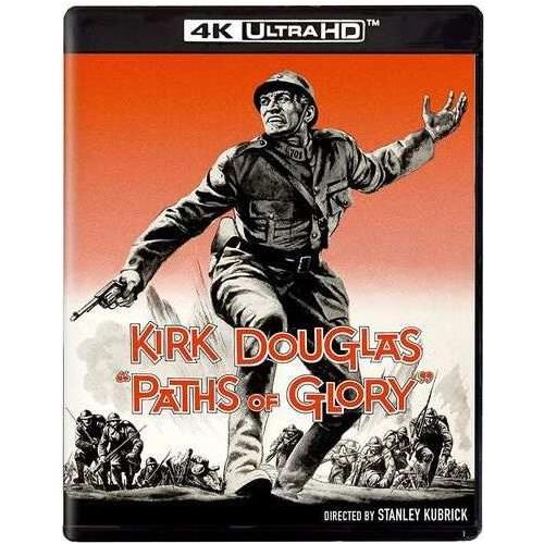 Paths of Glory 4K UHD with slipcover featuring Kirk Douglas in Stanley Kubrick's anti-war drama.