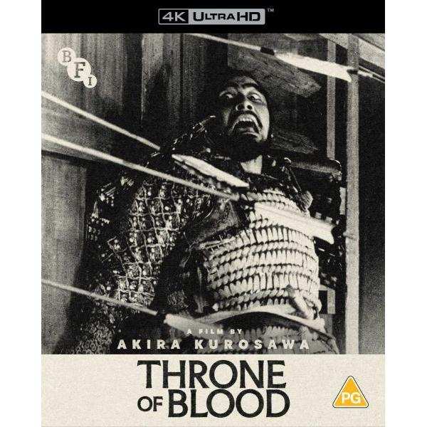 Throne Of Blood 4K Ultra HD pre-order cover featuring Akira Kurosawa film.