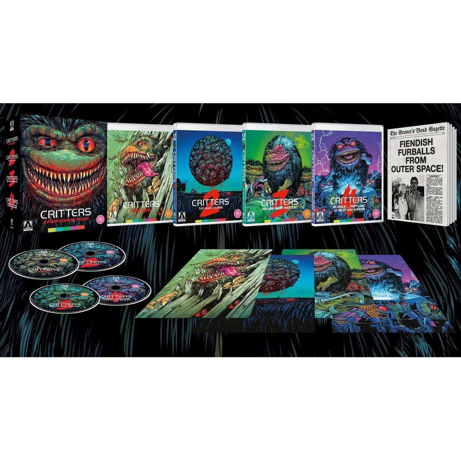 Critters - A Four Course Feast Limited Edition Blu-ray Box Set full product packaging image