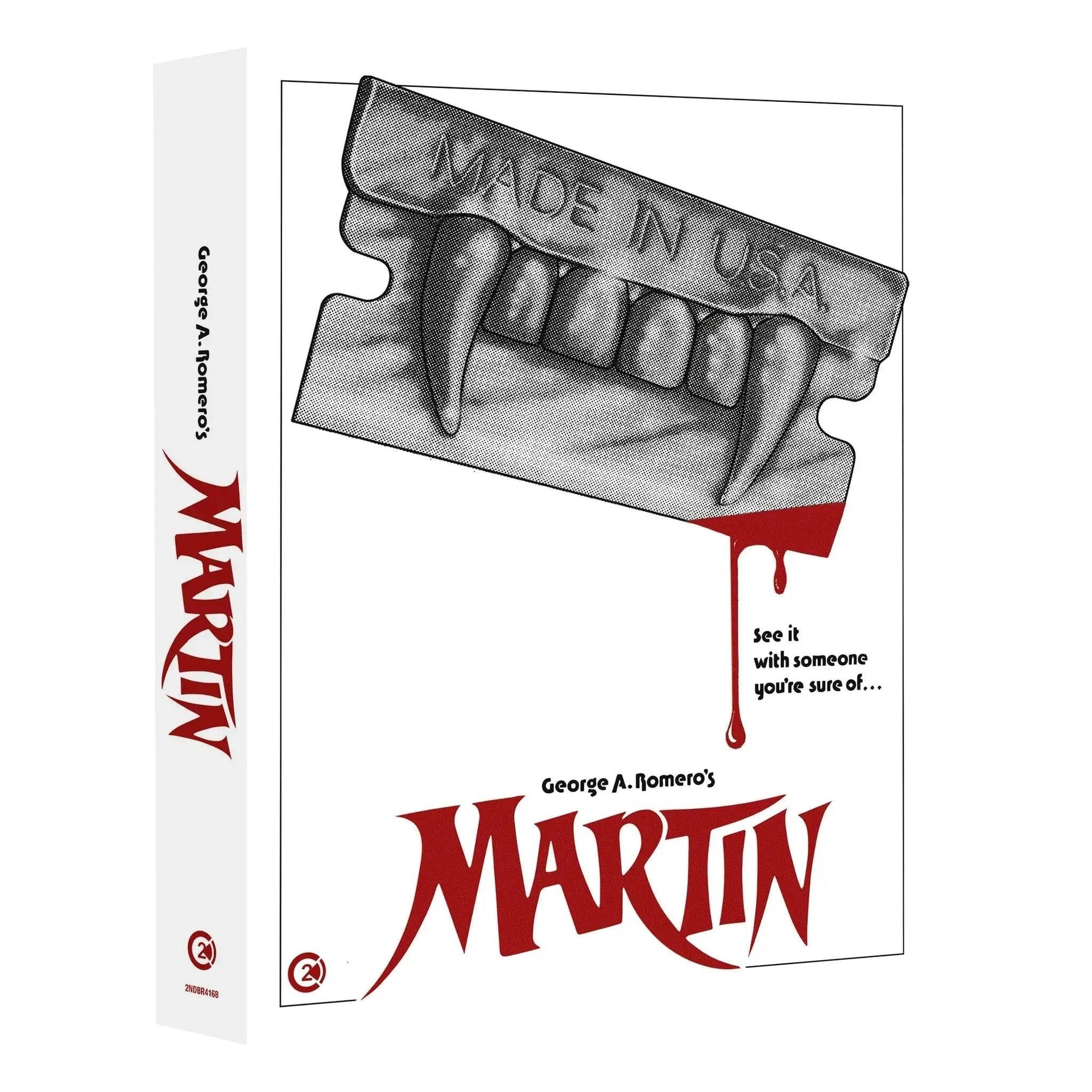 Martin Limited Edition 4K Ultra HD Blu-Ray with slipcase and extras, region-free, cover art featuring vampire teeth.