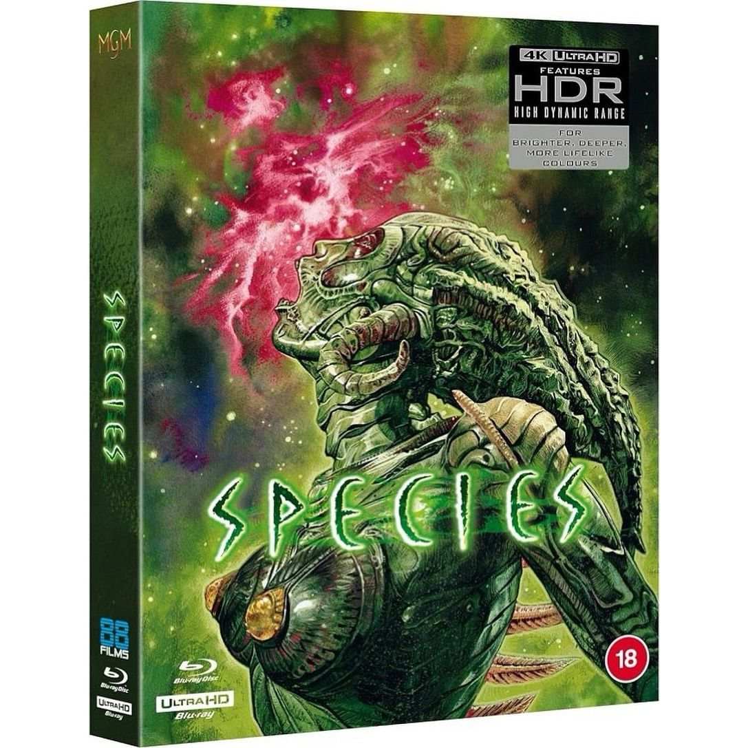 Limited Deluxe Collectors Edition 4K Ultra HD + Blu-Ray of Species in colorful box art.