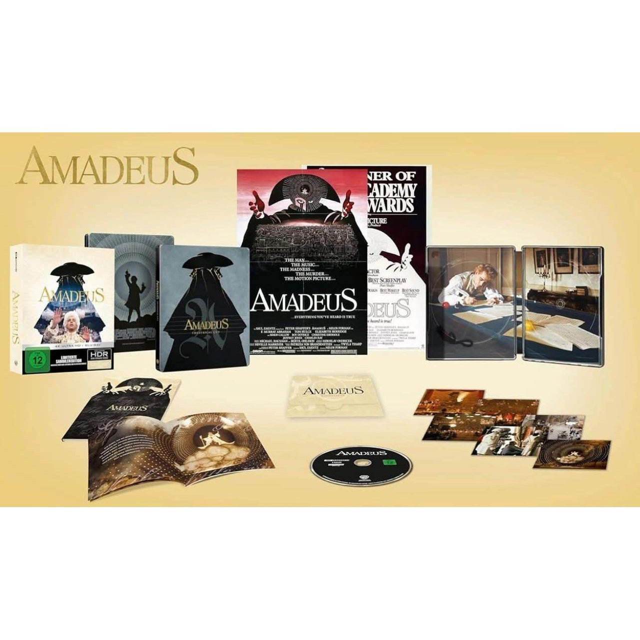 Amadeus Limited Collectors Edition Steelbook 4K Ultra HD with Rigid Slipcase and Extras available for pre-order.