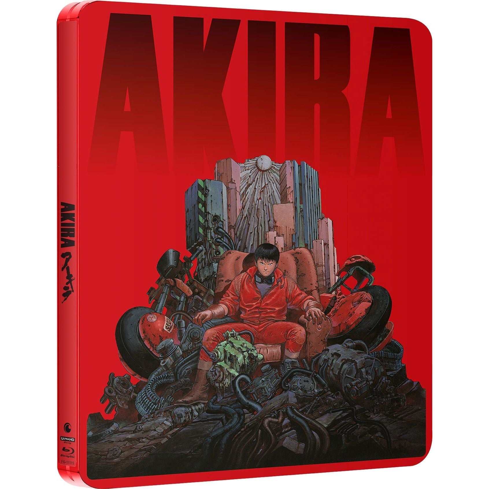 PRE-ORDER Akira 4K UHD Blu-Ray Limited Edition Steelbook featuring Neo Tokyo artwork.