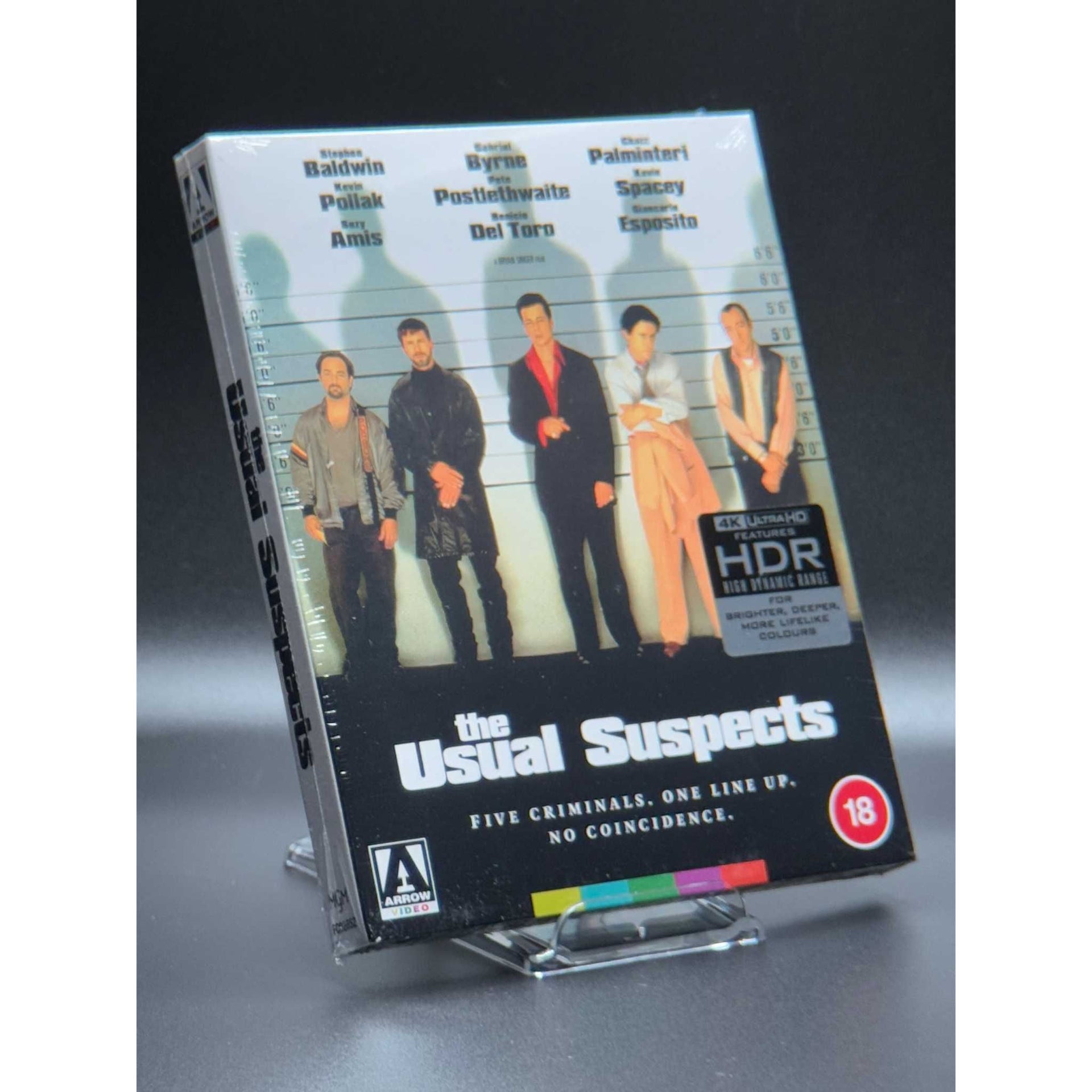 The Usual Suspects Limited Edition 4K Ultra HD with slipcover and extras on display.