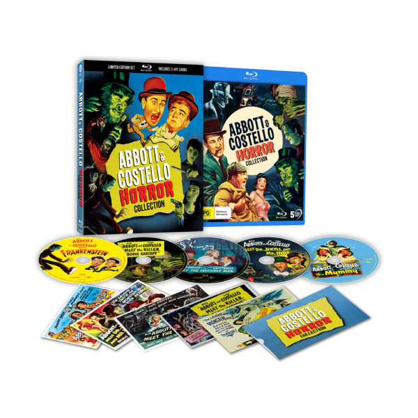 Abbott & Costello Horror Collection (1948-1955) Limited Edition Blu-ray Set with Lenticular Cover and Art Cards outer cover full product packaging image