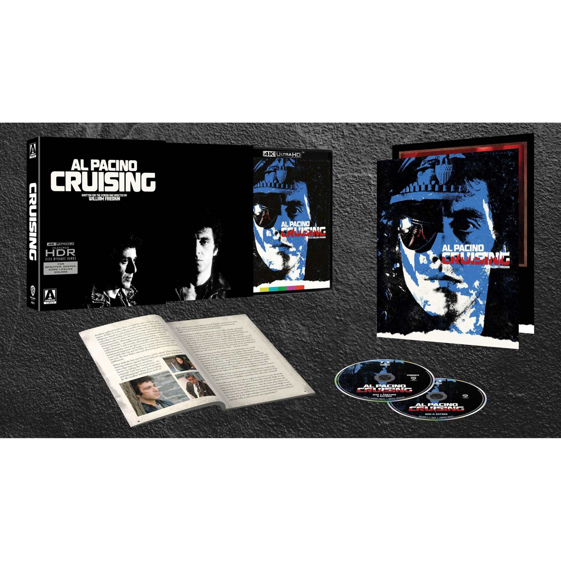 Cruising Limited Edition 4K UHD + Blu-Ray w/ Rigid Slipcase + Extras packaging discs booklet posters image