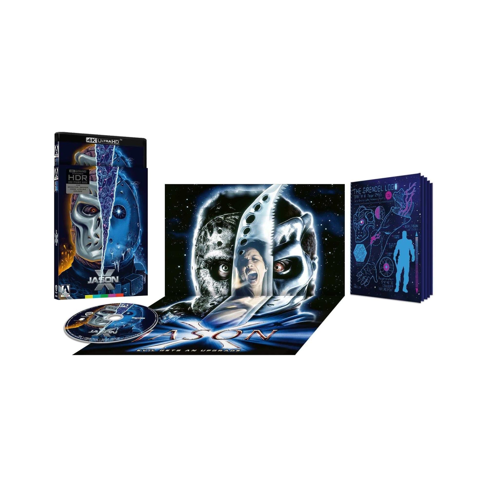 Jason X Limited Edition 4K UHD set with slipcover, poster, booklet, and extras.