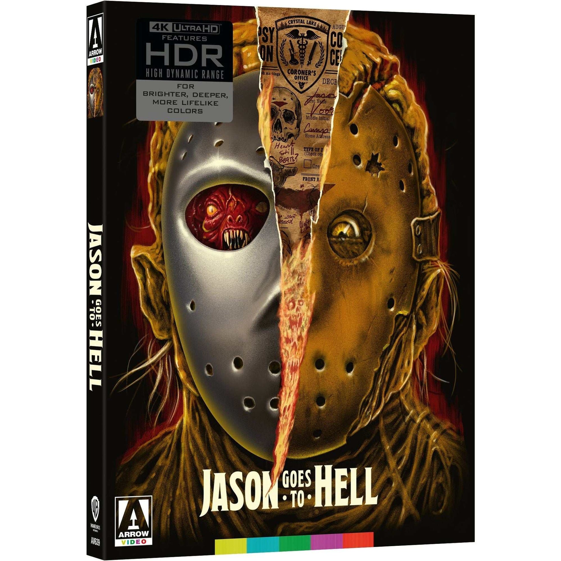 Jason Goes To Hell Limited Edition 2-disc 4K UHD with slipcover and extras, featuring horror artwork.