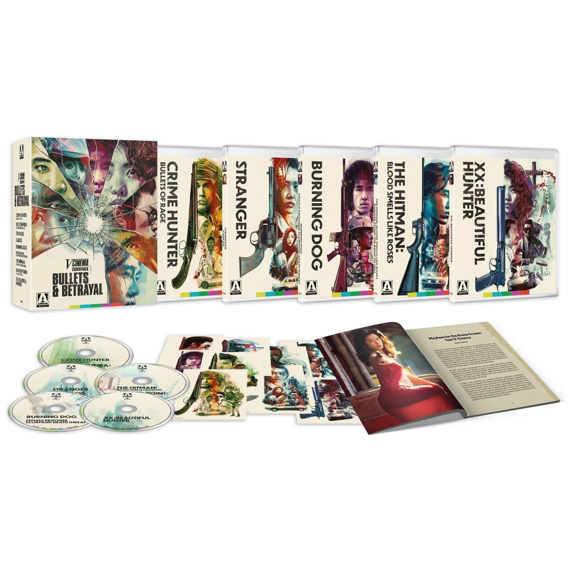 PRE-ORDER V-Cinema Essentials: Bullets & Betrayal Blu-Ray Limited Edition Box Set with nine films and exclusive artcards.