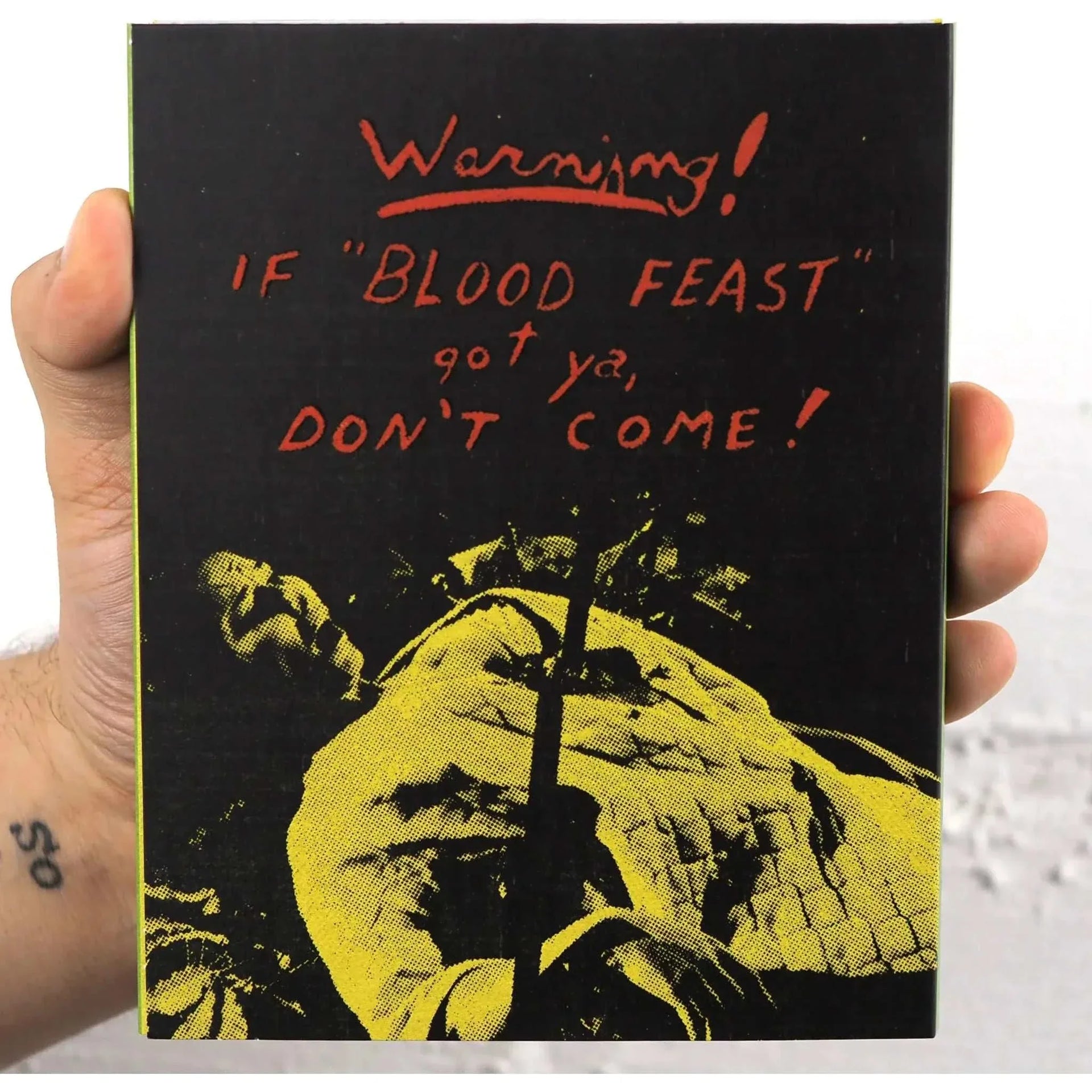 American Genre Film Archive - Blood-A-Rama Triple Frightmare II Blu-Ray package with slipcover featuring horror-themed artwork and warning text.