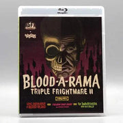 Blood-A-Rama Triple Frightmare II Blu-Ray with Slipcover by American Genre Film Archive, featuring classic horror films.