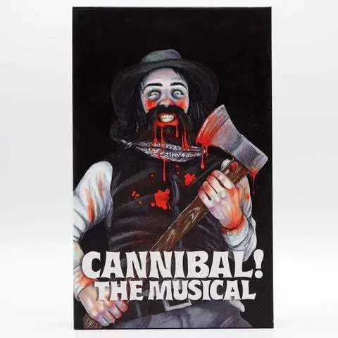 Cannibal! The Musical Limited Edition Deluxe LED VHS cover.