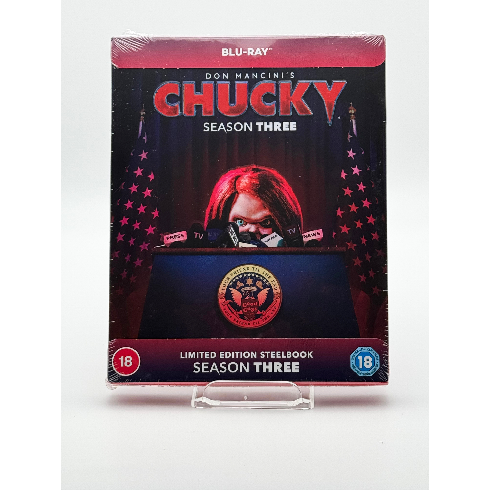 Chucky Season 3 Limited Edition Embossed Steelbook Blu-Ray live front cover image