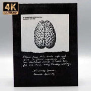 Bleeding Skull - Disembodied 4K UHD + Blu-Ray cover featuring black and white brain illustration with handwritten note.