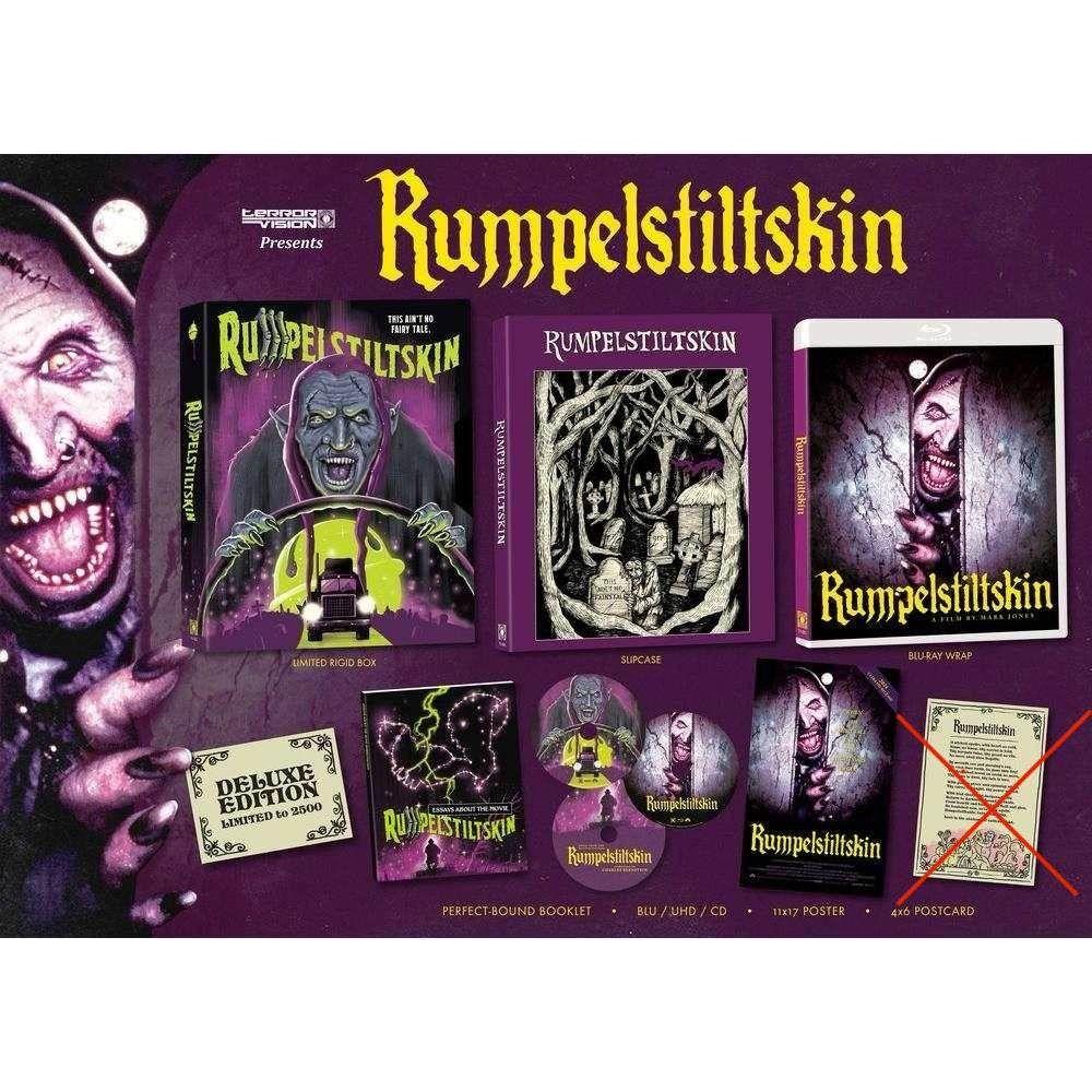 Rumpelstiltskin Limited Edition 3-Disc Deluxe 4K UHD + Blu-Ray + CD w/ Rigid Slipcase and Extras.