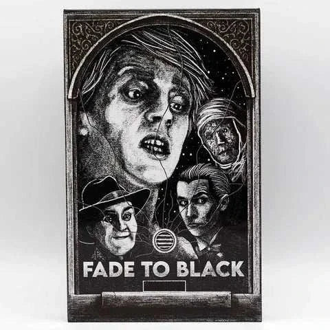 Limited edition deluxe LED VHS of "Fade to Black" with illustrated cover art featuring classic horror characters.