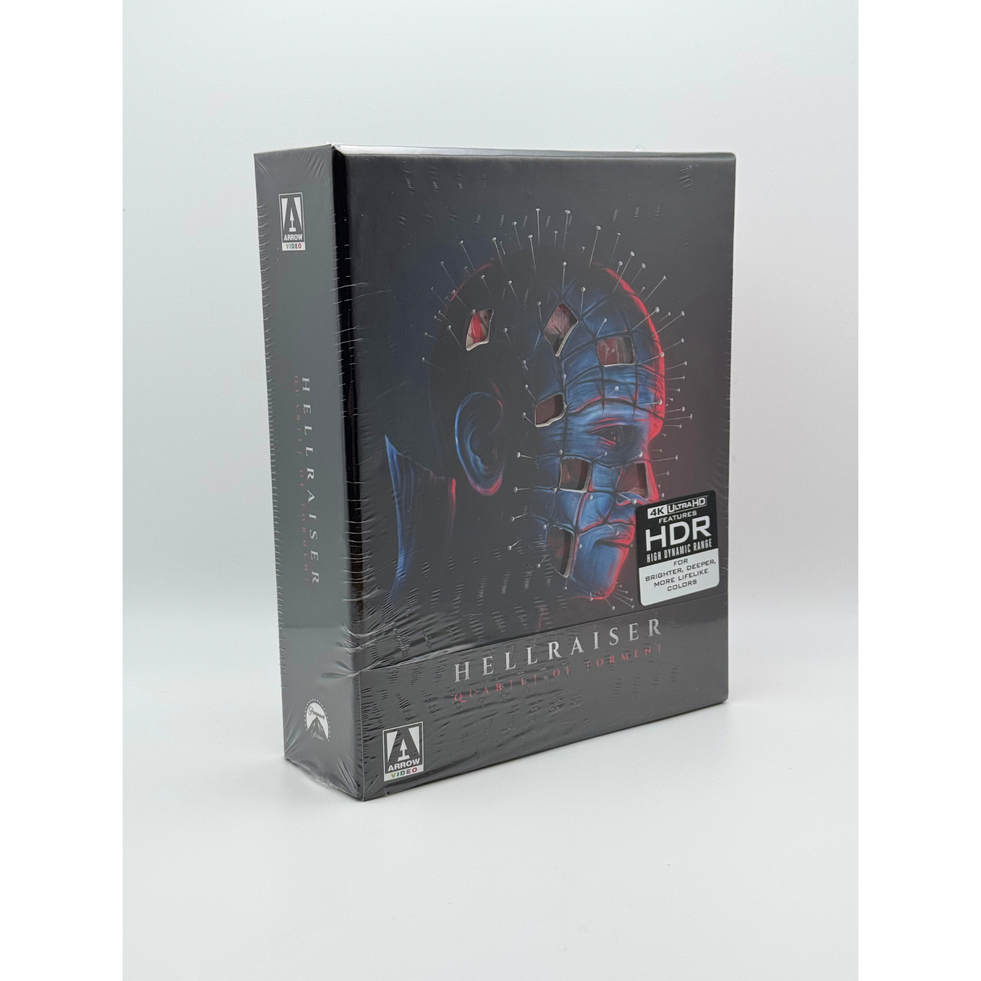 Hellraiser: Quartet Of Torment Pinhead Slipcase Limited Edition 4K UHD Box Set front cover and spine image