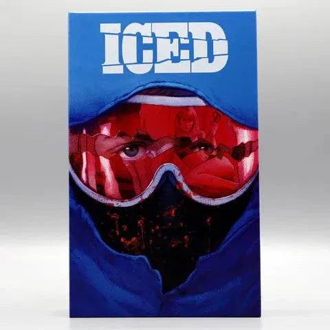 Degausser Video - Iced Limited Edition Deluxe LED VHS cover featuring red ski goggles and mysterious figure.