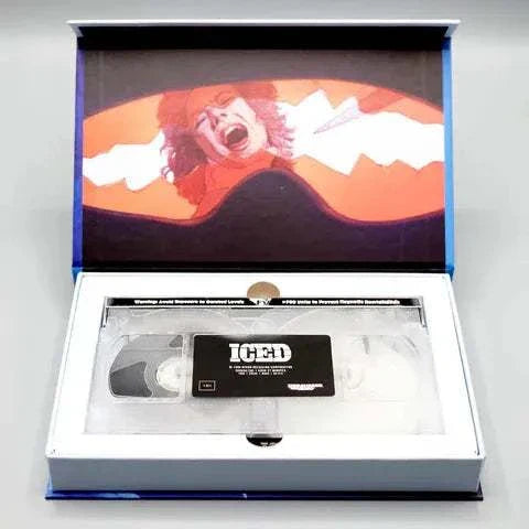 Degausser Video - Iced LED VHS in deluxe packaging with dramatic artwork displayed open.