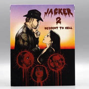 Blu-Ray cover of "Jacker 2: Descent to Hell" featuring illustrated characters, horror movie design elements.