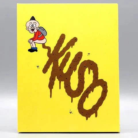 Kuso Blu-Ray cover art with yellow background and whimsical illustration.