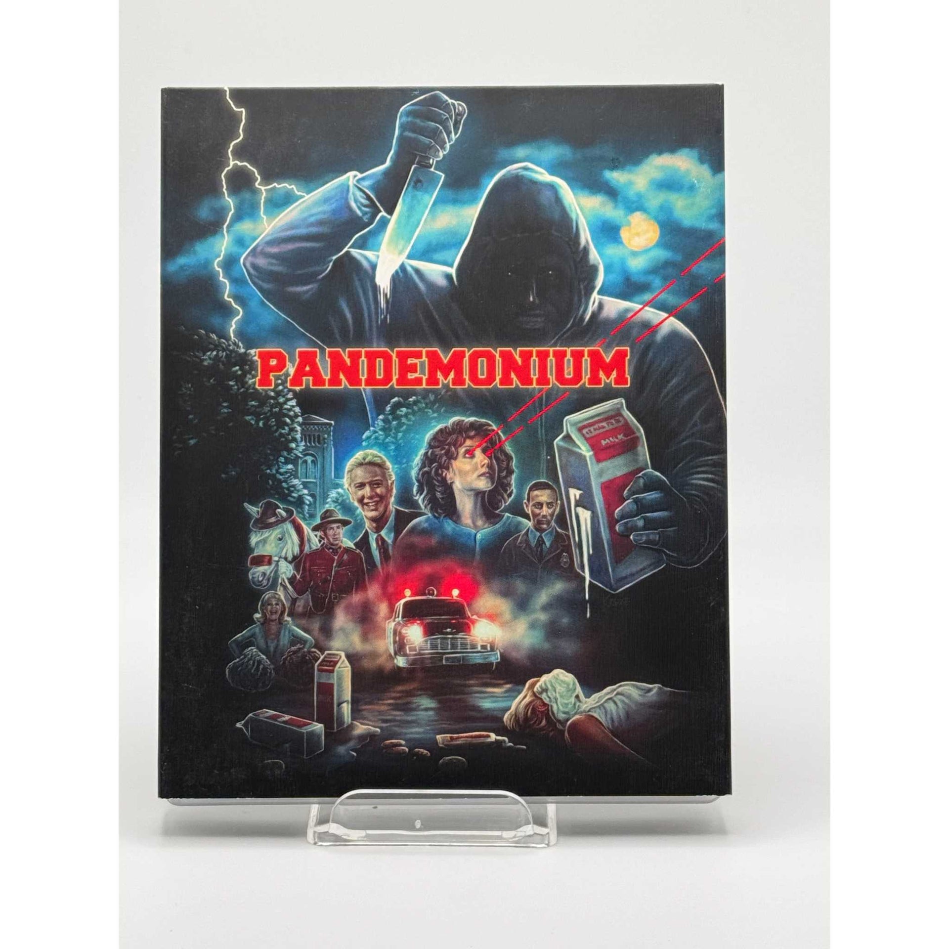 Pandemonium Vinegar Syndrome Blu-ray with slipcover, used, minor edge wear, horror film parody.