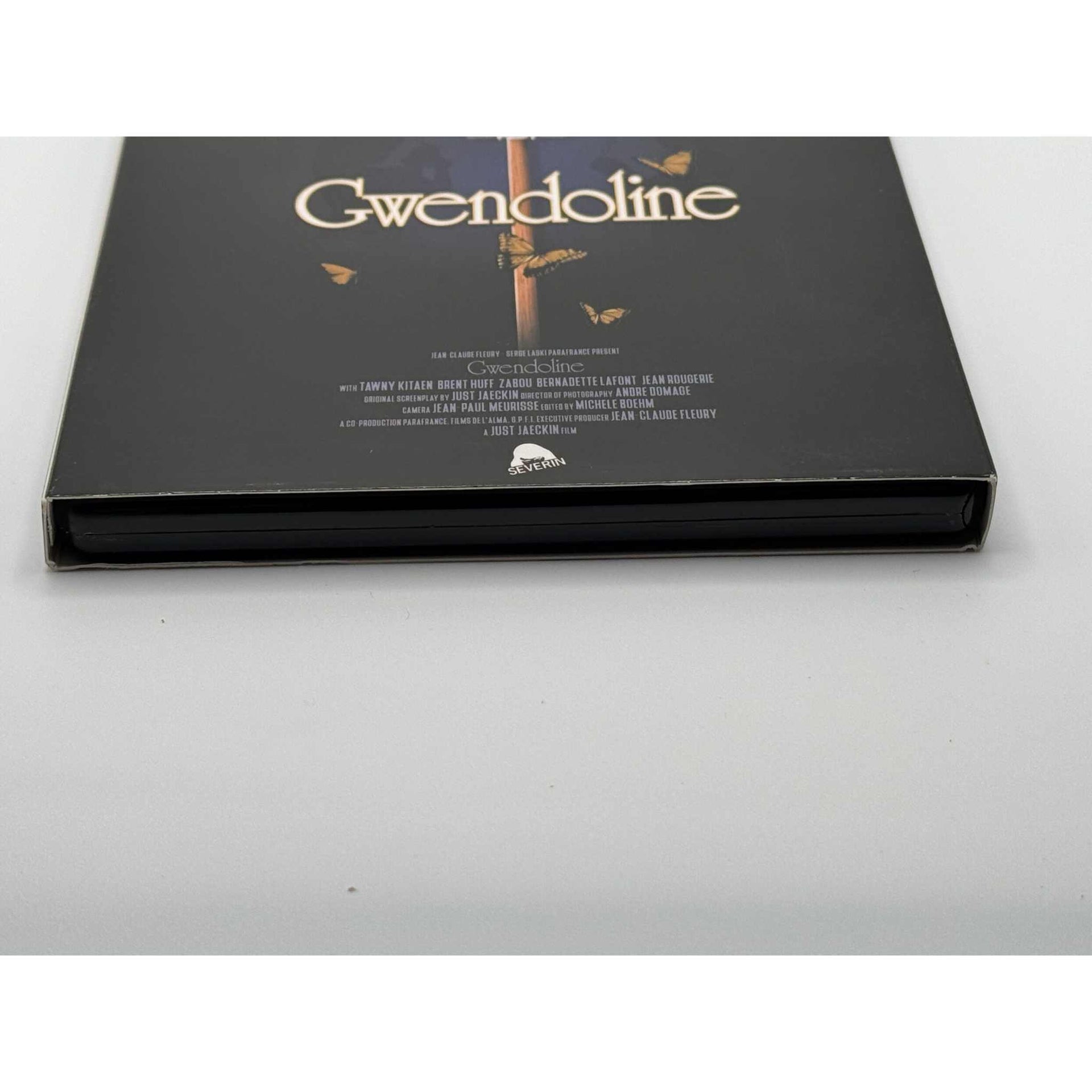 Gwendoline Blu-Ray with slipcover and art cards, used condition with minor edge wear.