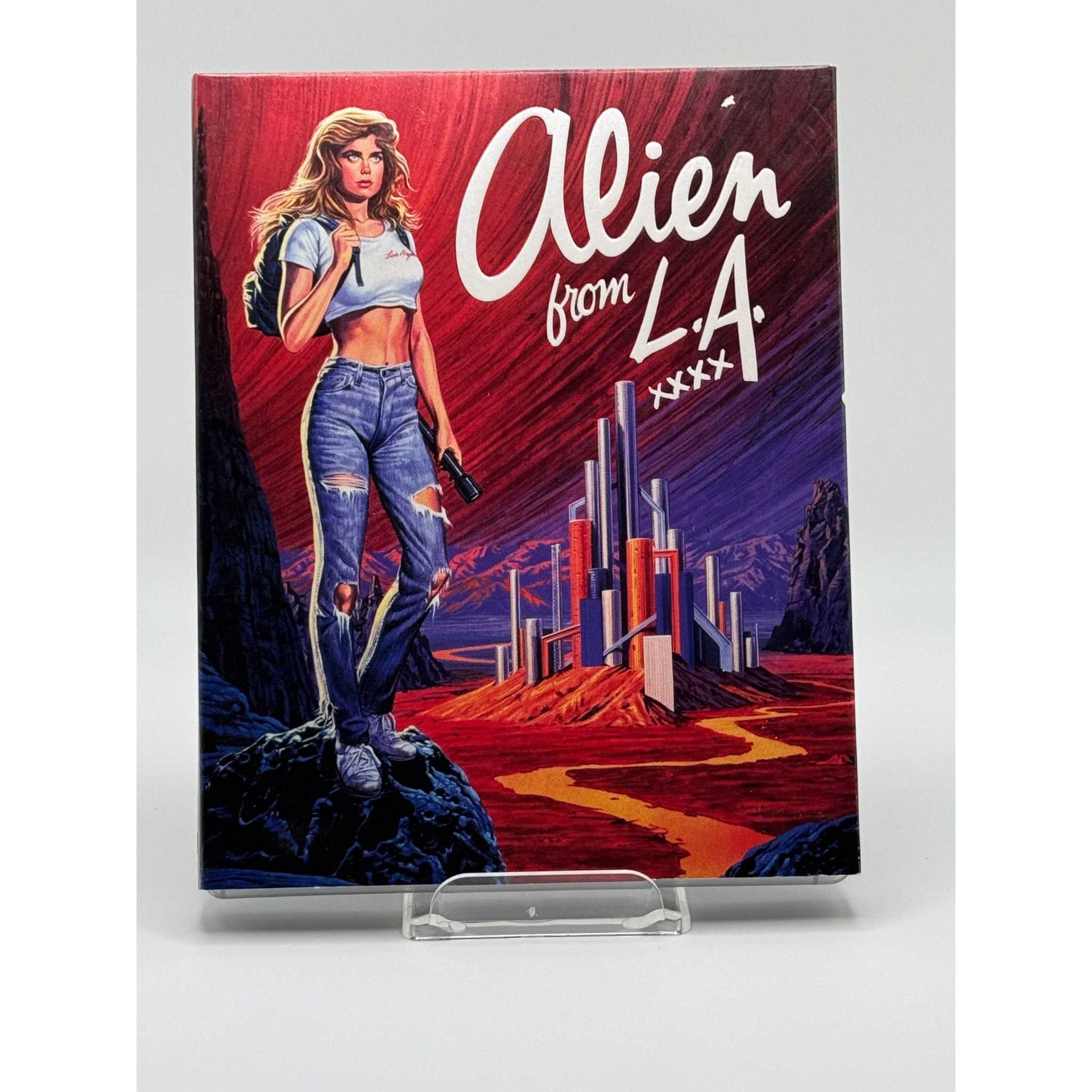 Alien From L.A. Blu-Ray with slipcover, used, featuring Kathy Ireland, 2K restoration, Vinegar Syndrome.