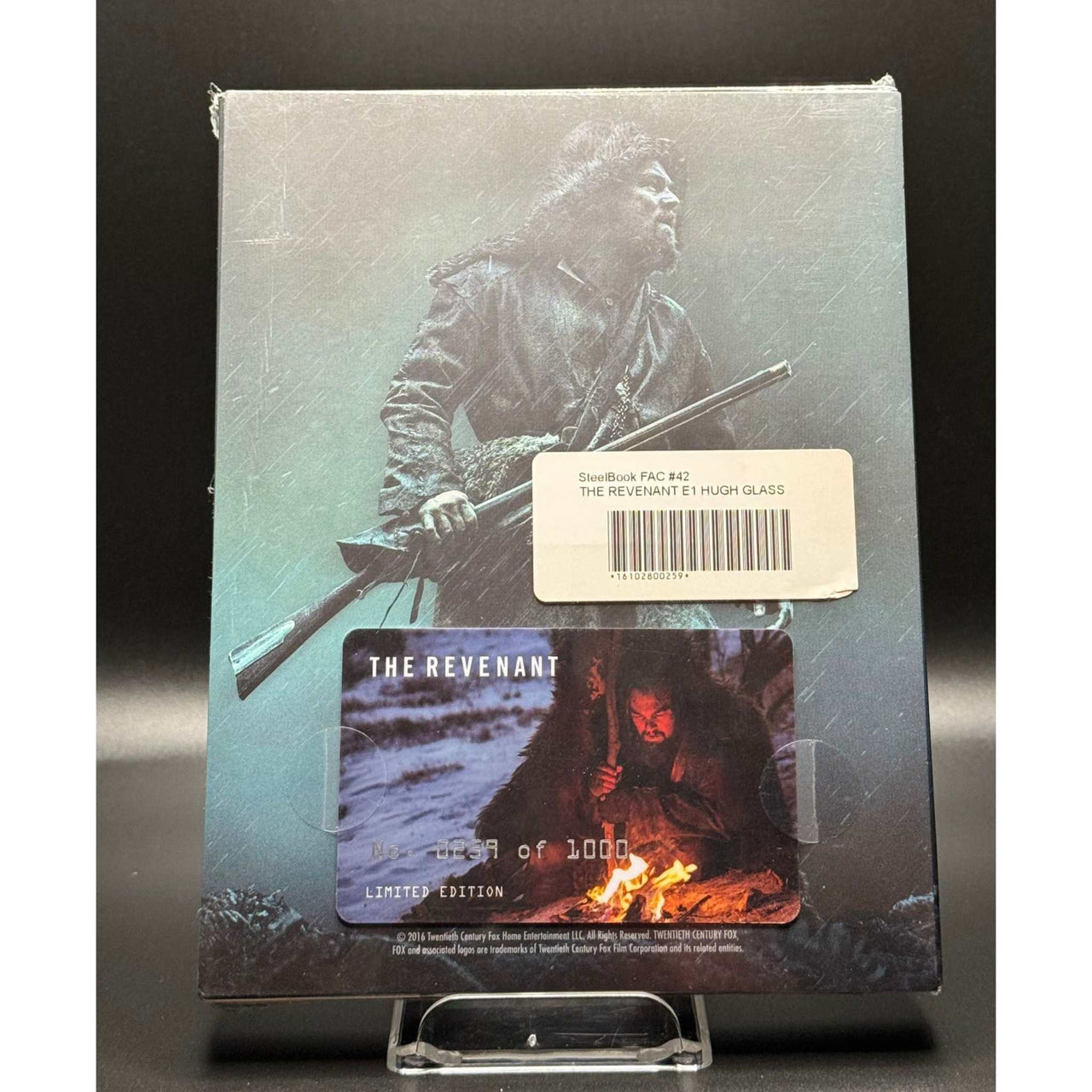 The Revenant Blu-Ray E1 Hugh Glass Steelbook Collector's Edition with Lenticular Magnet.