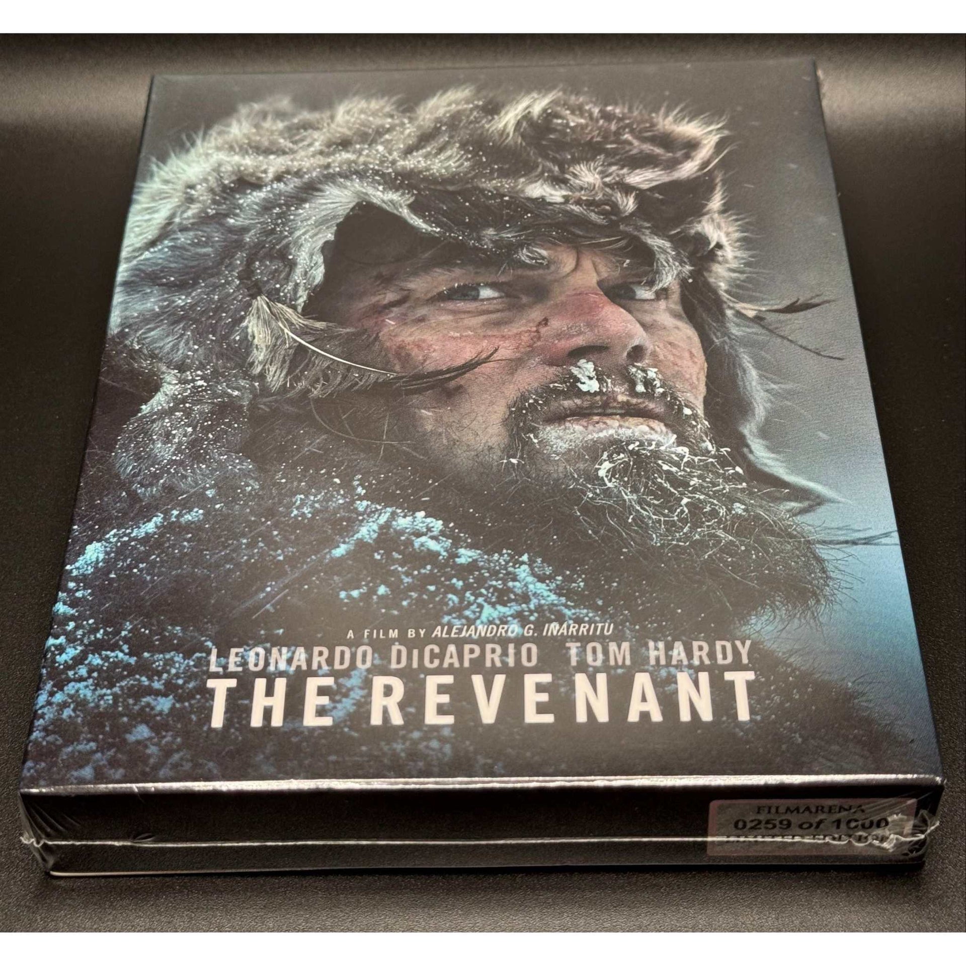 The Revenant Blu-Ray Steelbook Limited Collector's Edition with slipcover and lenticular magnet, featuring snowy cover art.