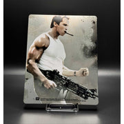 Commando Extended director's cut Blu-Ray Steelbook with Arnold Schwarzenegger artwork, limited collector's edition.