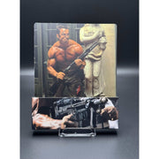 Commando Extended director's cut Blu-Ray Limited Collector's Edition Steelbook on display with action-themed cover.