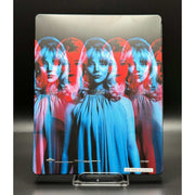 Last Night in Soho 4K Ultra HD Blu-Ray H&Co Steelbook cover with vibrant overlapping images of a woman in retro style.