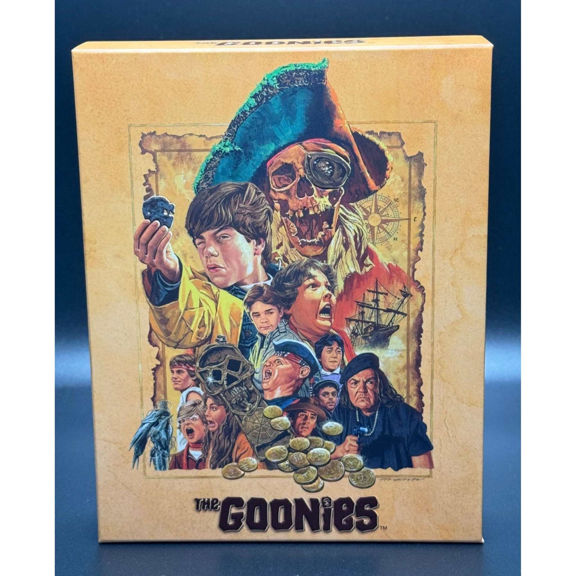 The Goonies 35th Anniversary 4K UHD Blu-Ray Steelbook Full Slip-A Cinemuseum edition cover.