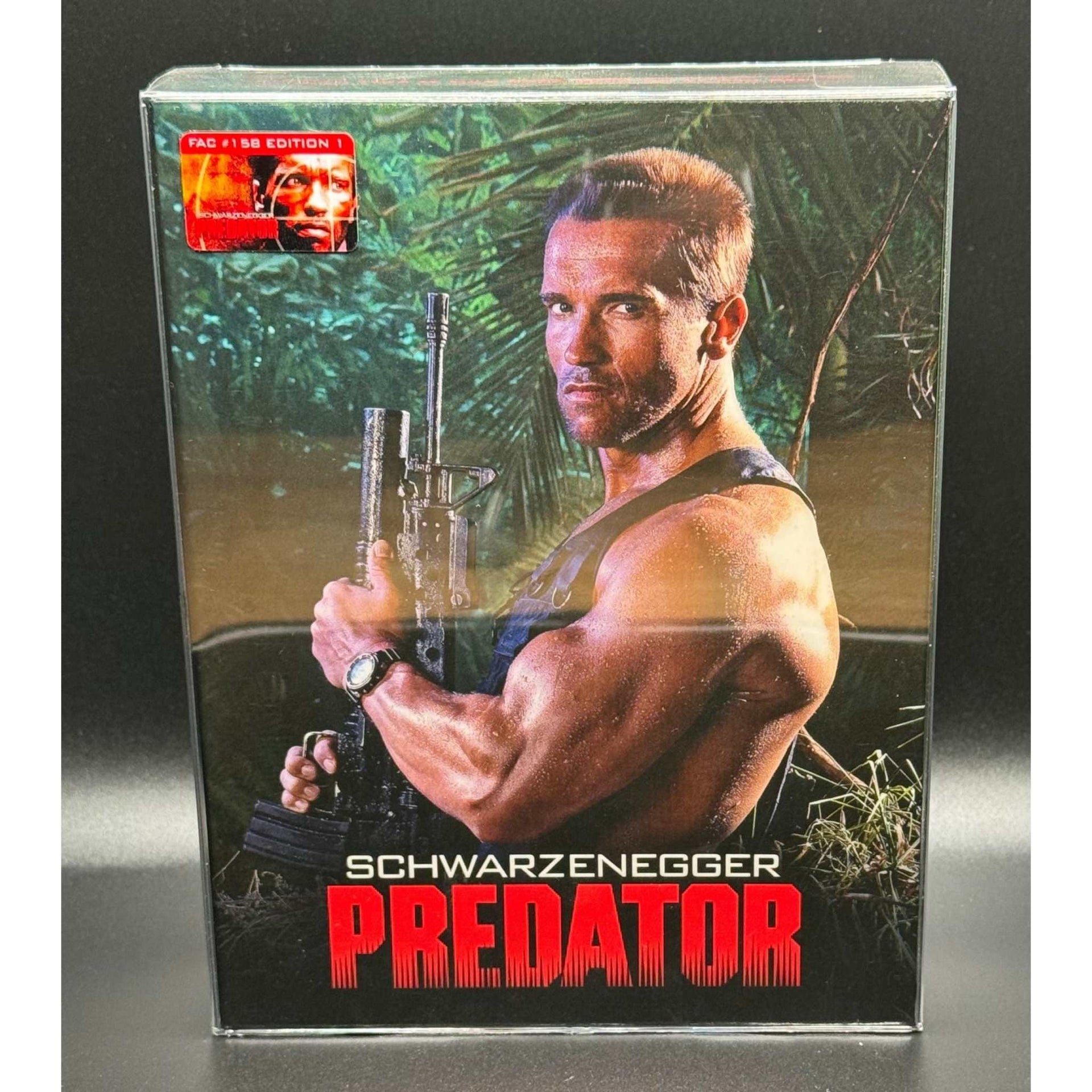 Predator Full Slip XL Limited Collector's Edition Steelbook with 3D Lenticular Magnet, featuring action-packed cover and exclusive collector's items.