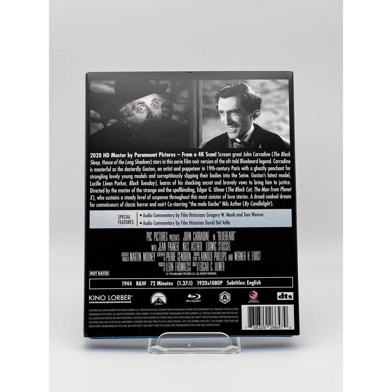 Bluebeard 1944 Blu-Ray back slipcover