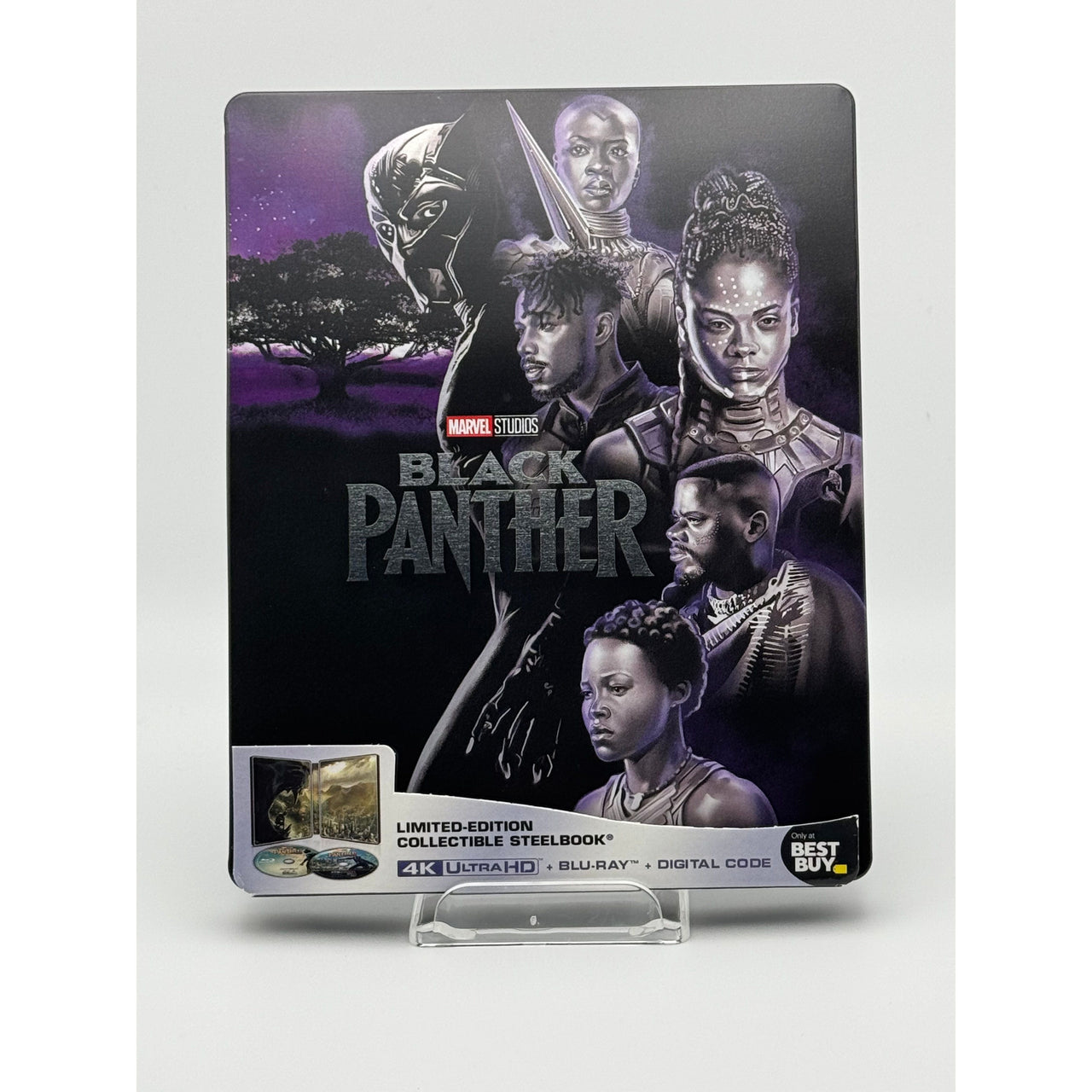 Black Panther 4K UHD + Blu-Ray Limited Edition Steelbook front cover