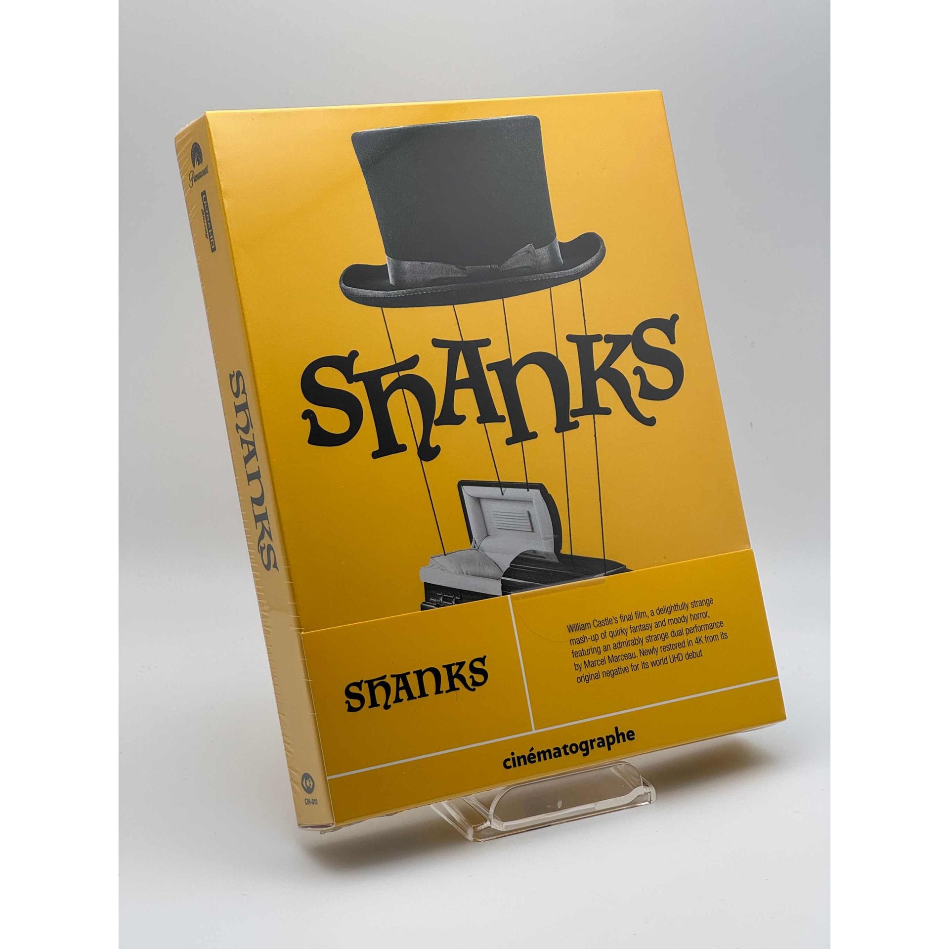 Cinématographe: Shanks 4K UHD + Blu-Ray front cover and spine live image