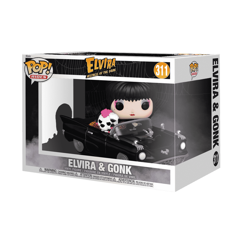 FUNKO POP! Rides Deluxe: Elvira and Gonk w/ Macabre Mobile image of product in box