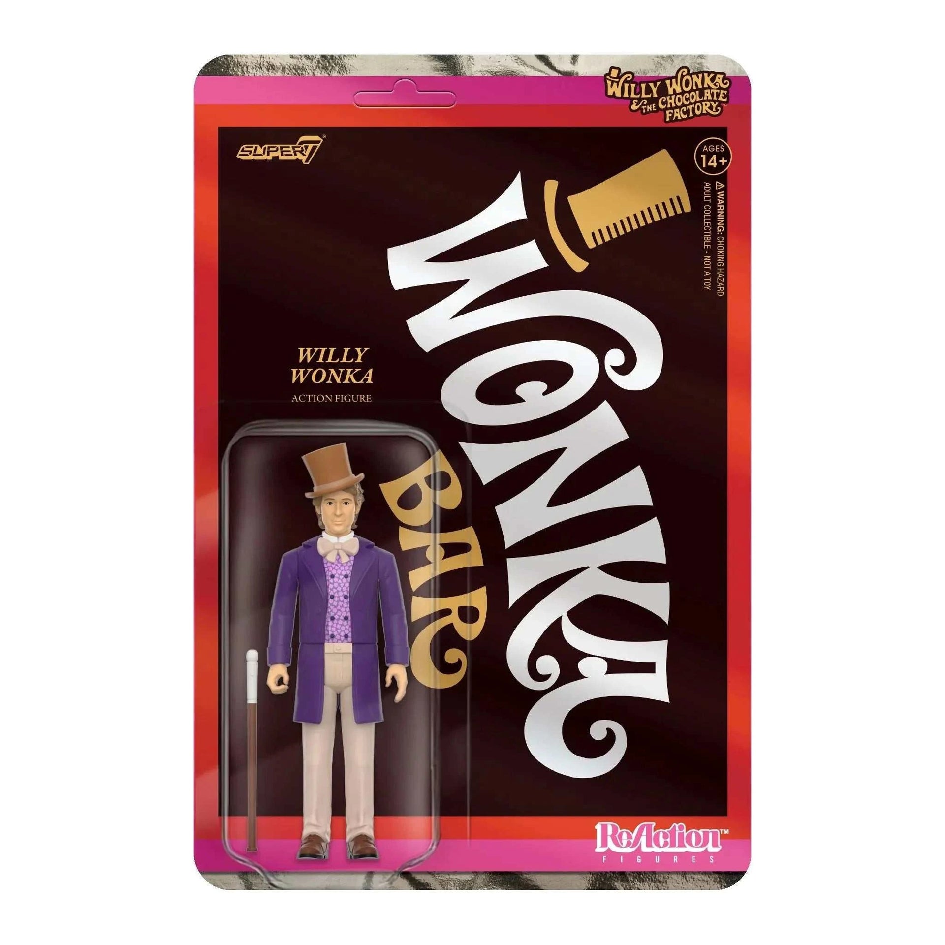 Super7 - Willy Wonka & the Chocolate Factory - Willy Wonka ReAction Figure Wave 1 image of product in box