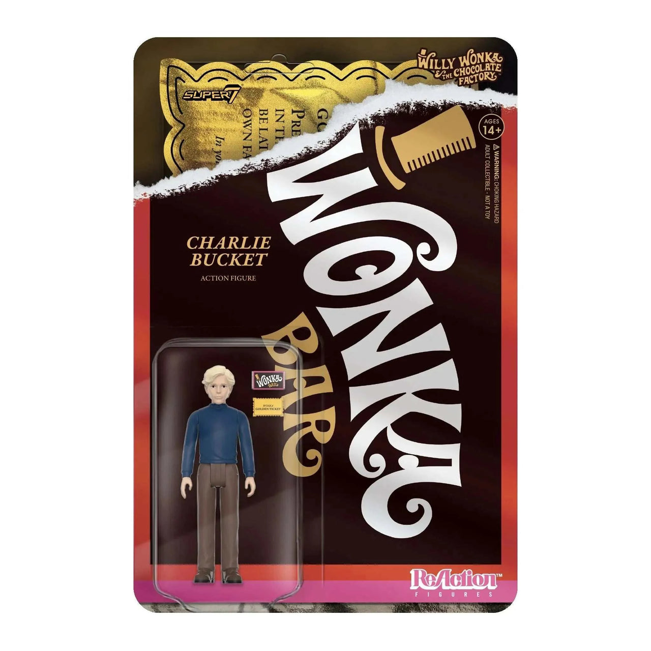 Super7 - Willy Wonka & the Chocolate Factory - ReAction Figures Wave 2 - Charlie Bucket image of product in box