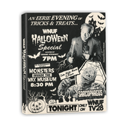 WNUF Halloween Special Blu-Ray with 2023 slipcover, featuring Frank Stewart on cover promoting eerie 1987 broadcast.