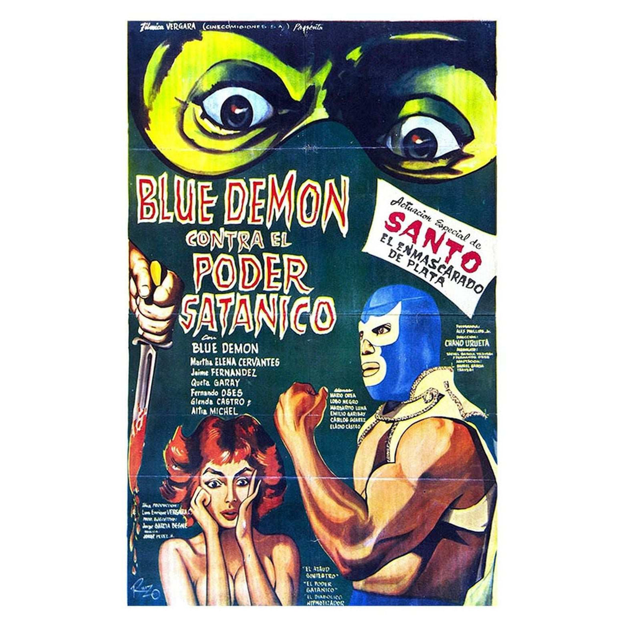 11x17 Poster from the movie Blue Demon vs. the Satanic Power (feat. Santo)