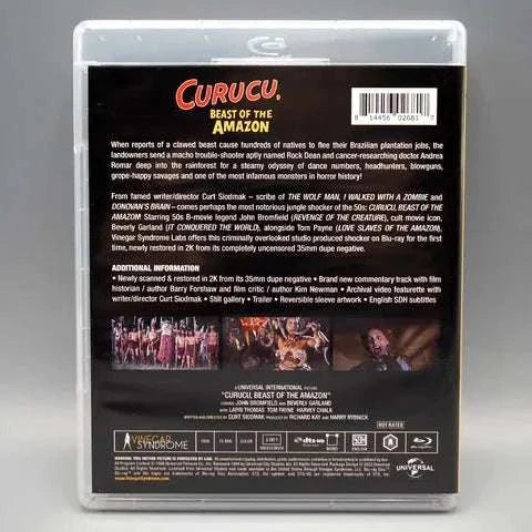 Vinegar Syndrome Labs (VSL) - Curucu, Beast of the Amazon Blu-ray with slipcover.