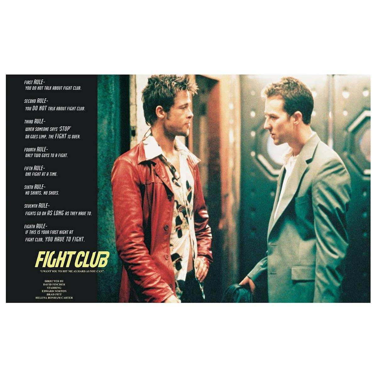 11x17 Movie Poster: Fight Club - Rules Of Fight Club