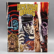 Vinegar Syndrome Home Grown Horrors Volume Two Blu-Ray Box Set featuring 80s slasher artwork.