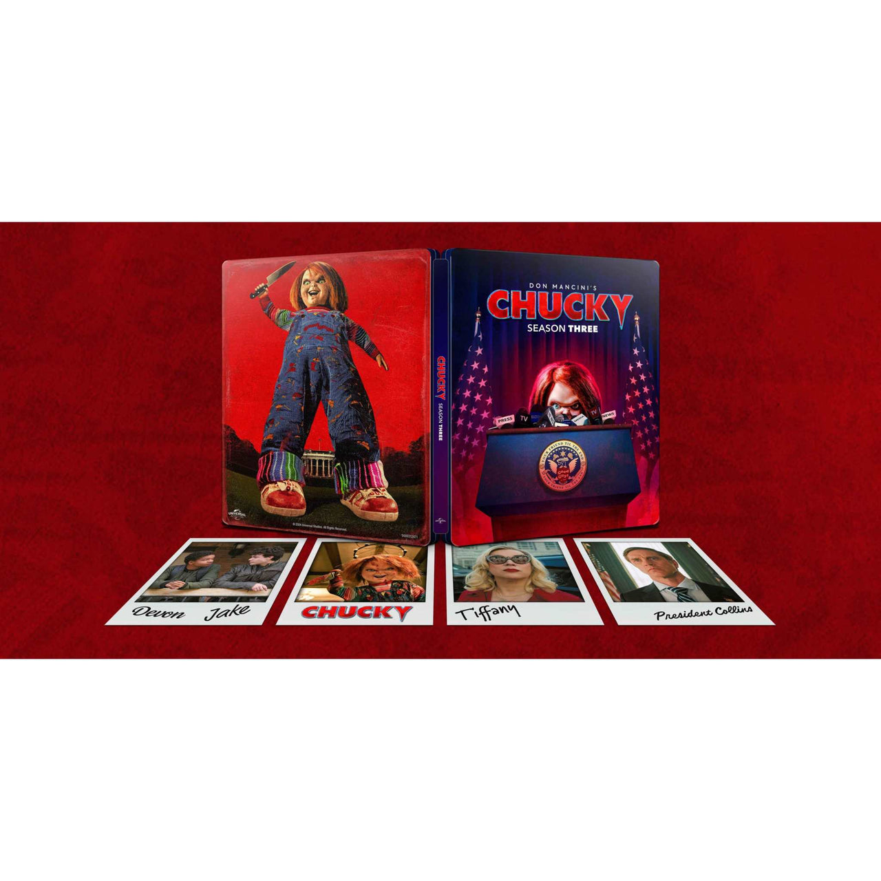 Chucky Season 3 Limited Edition Steelbook Blu-Ray product packaging overview image